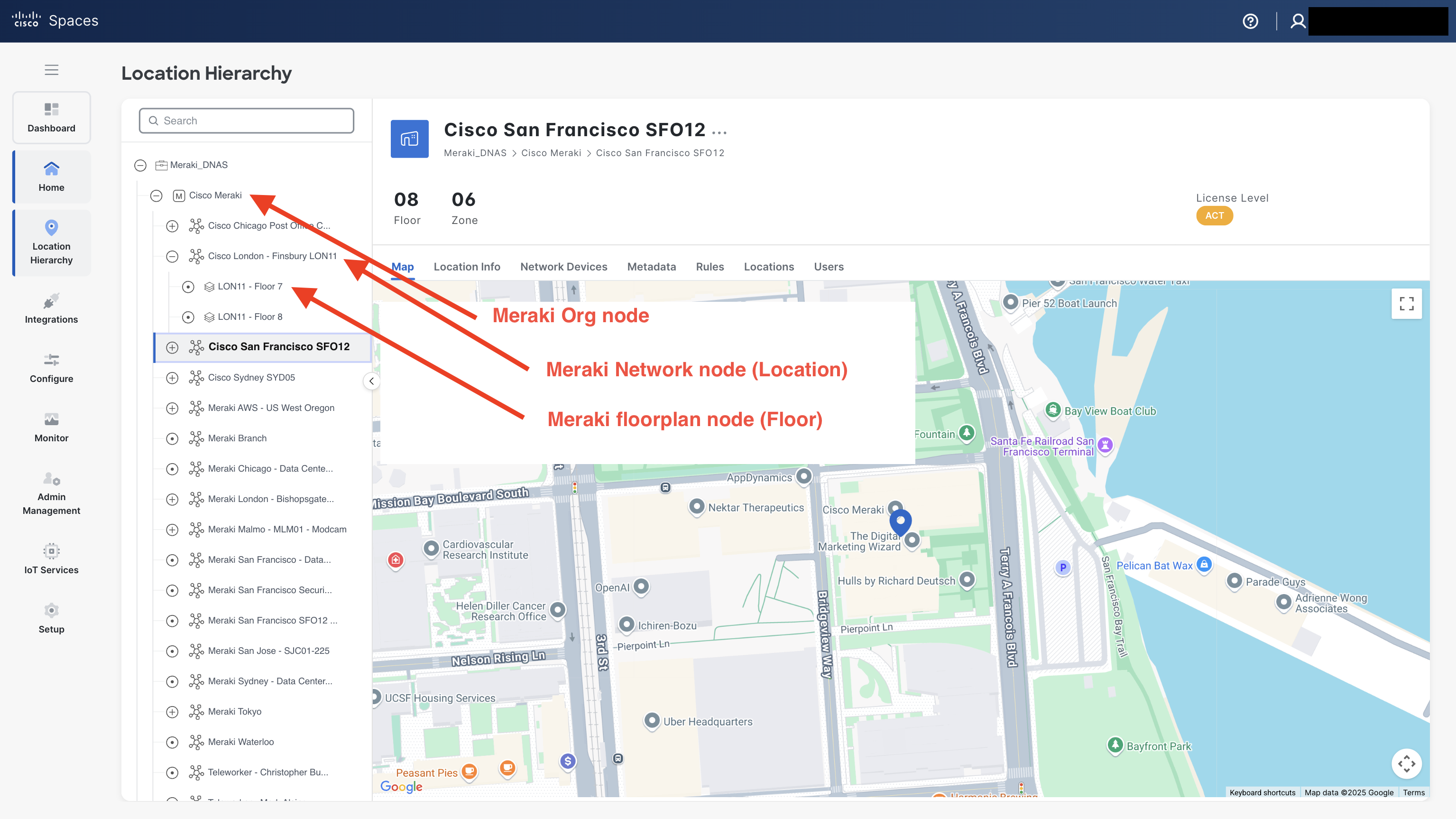 Meraki Org - Location Hierarchy
