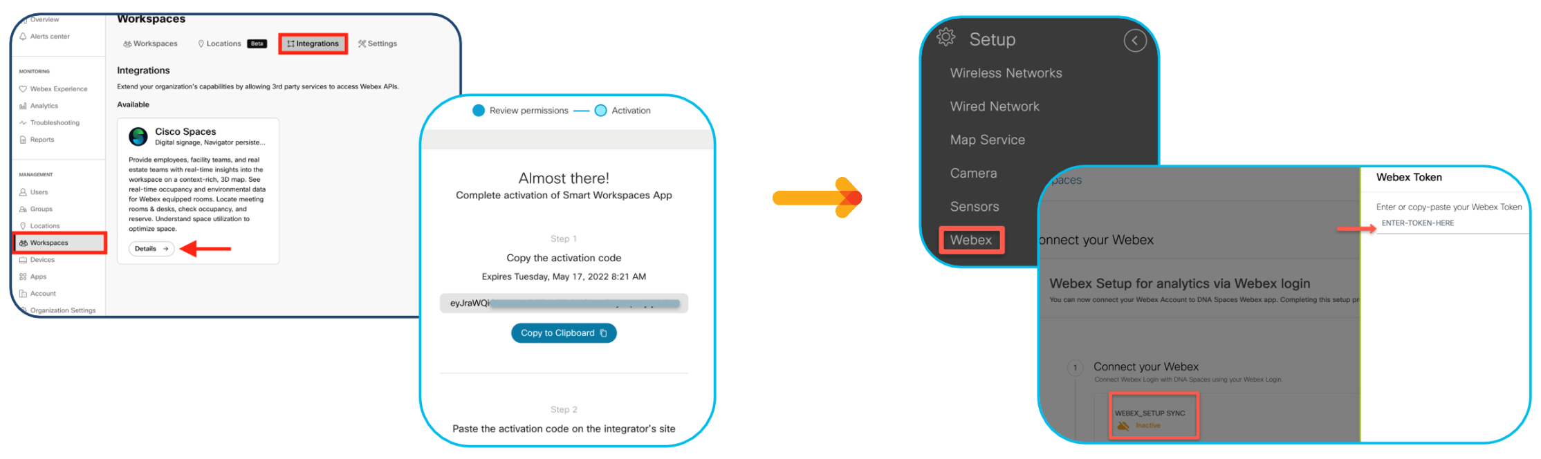 Cisco Spaces - Setup - Webex