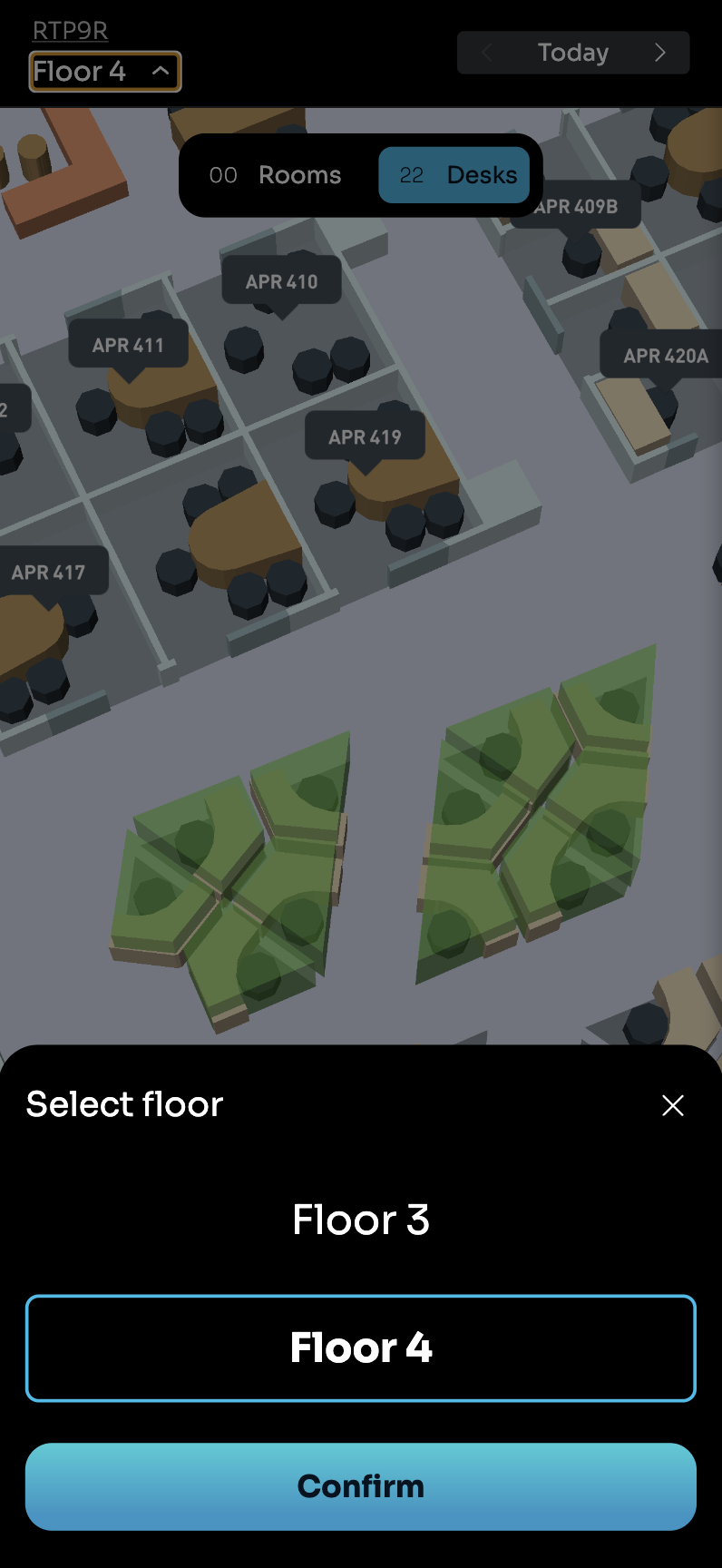 Space Explorer - Select Floor (Mobile)