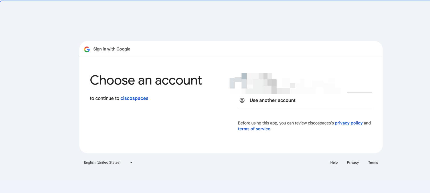 Google Login - choose account
