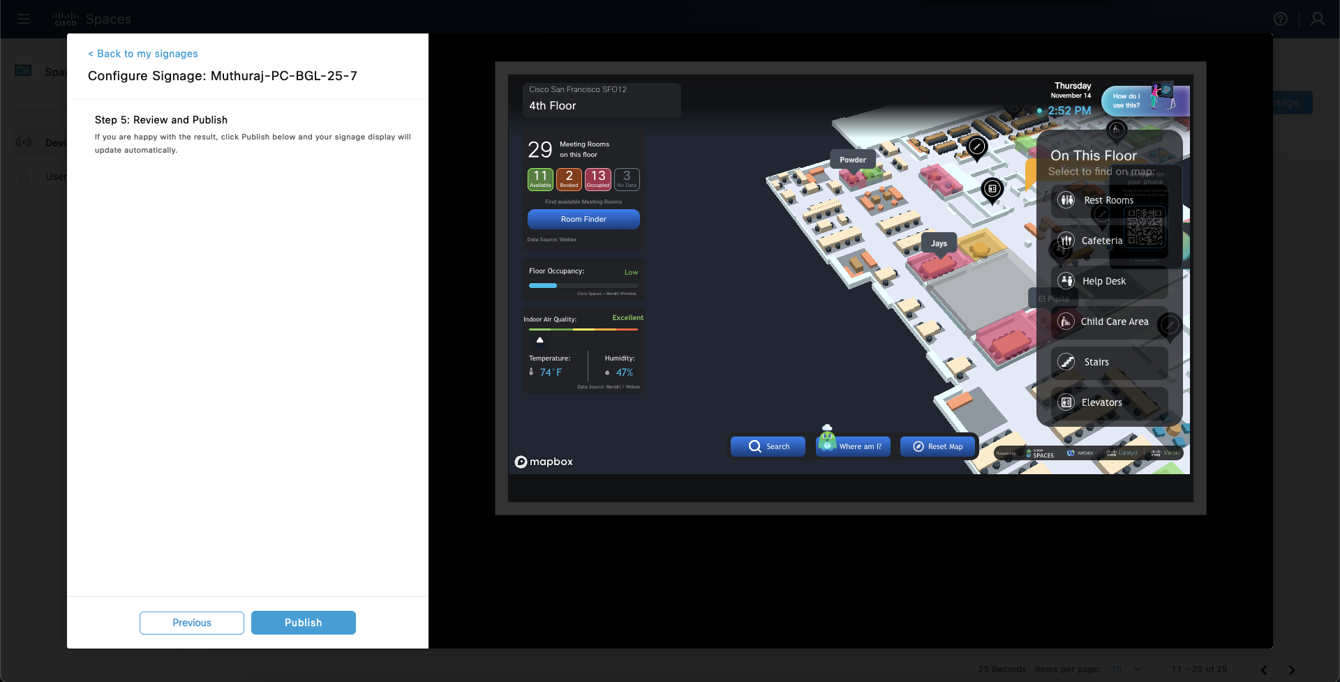 Space Experience - Review and Publish