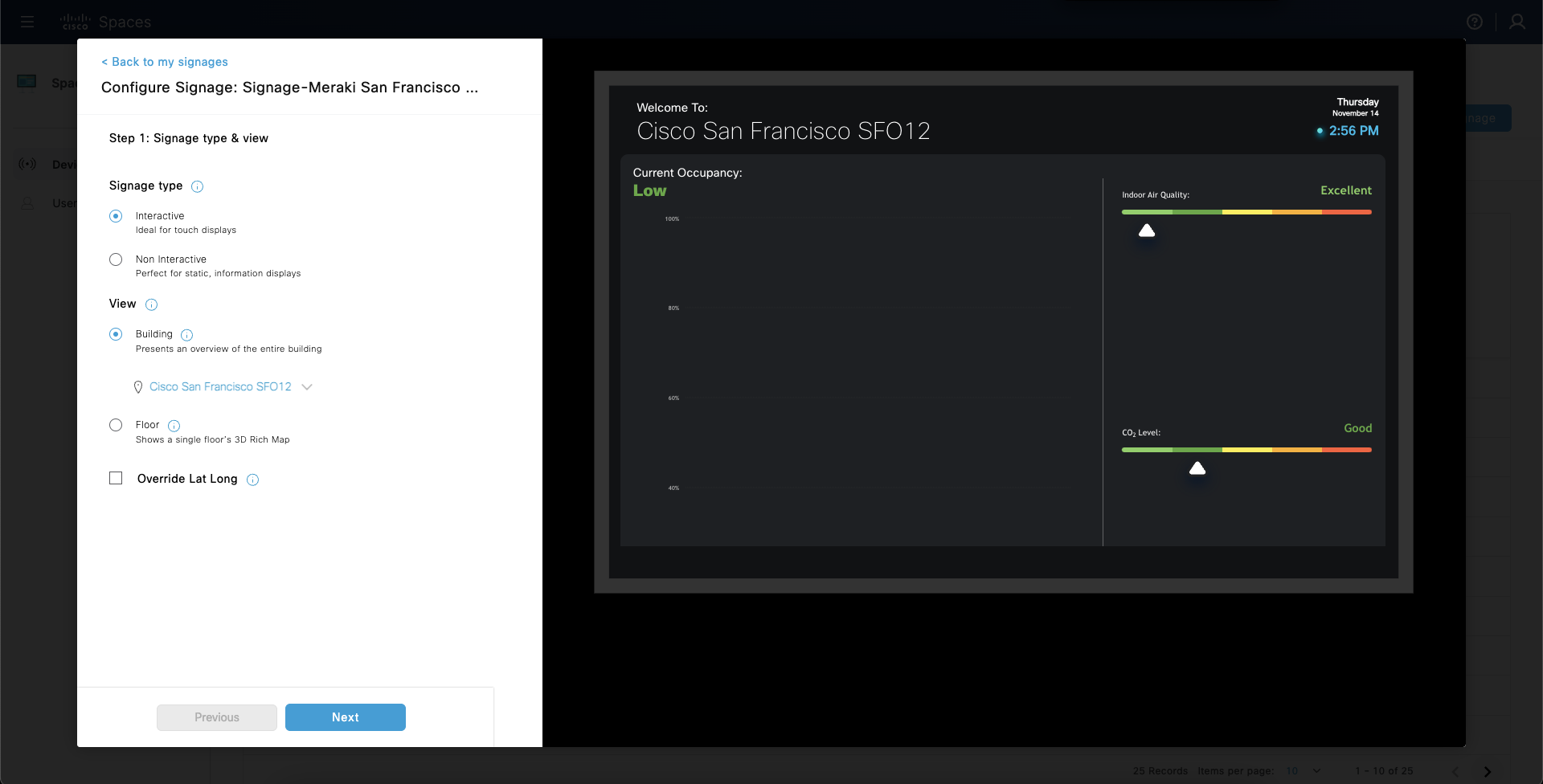 Space Experience - Signage type and view