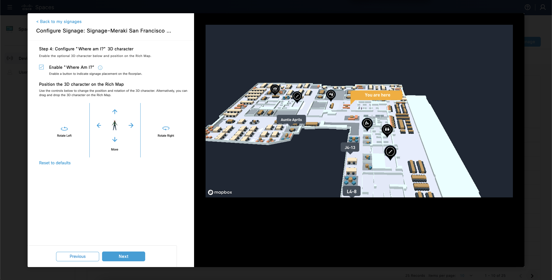 Space Experience - Configure Where am I 3D character