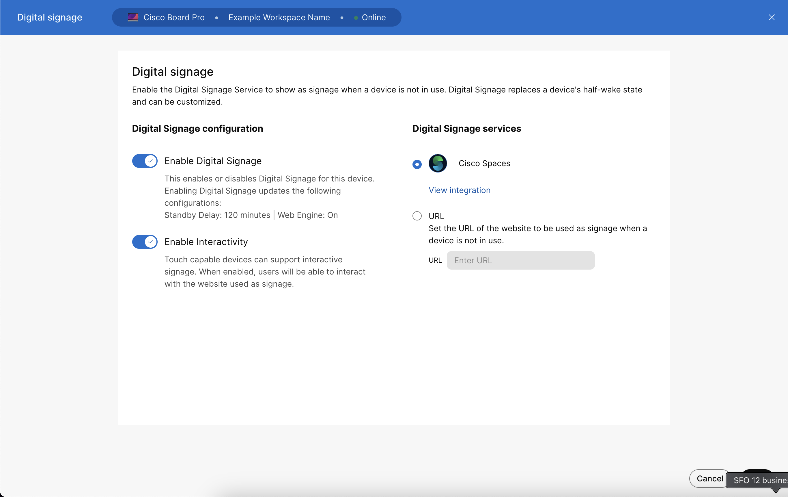 Devices - Digital Signage - Cisco Spaces