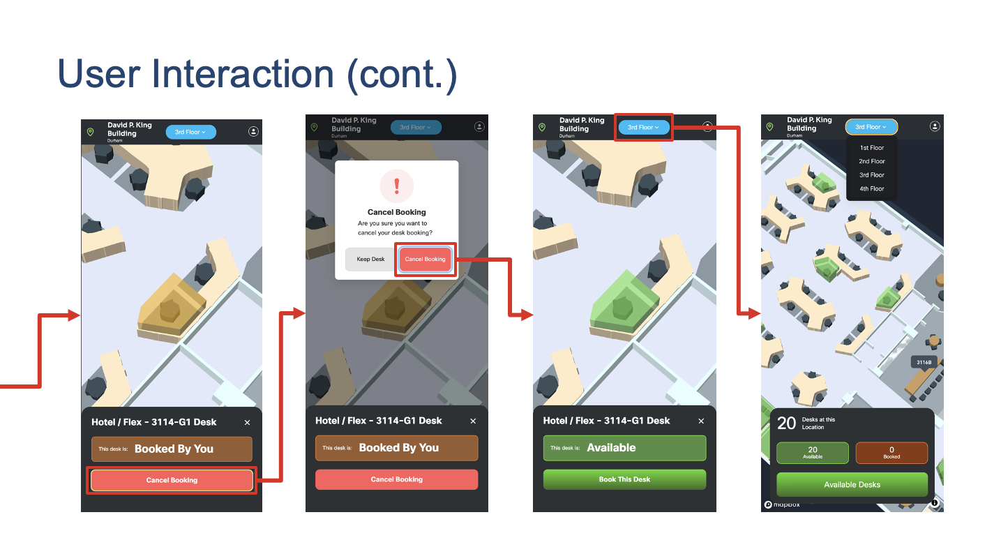 Space Explorer Web App - Book Desk, Cancel Booking, and Floor Selection