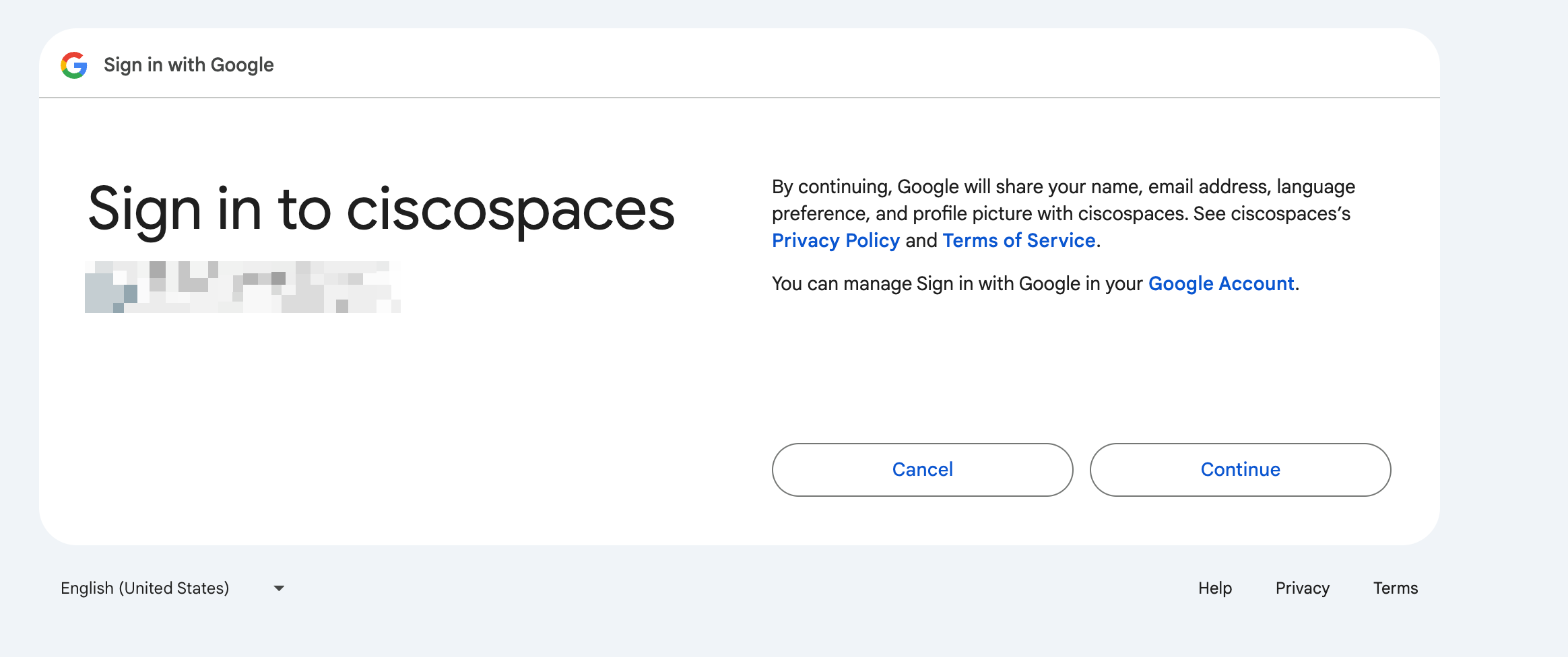 Google Login - end user grant consent for login