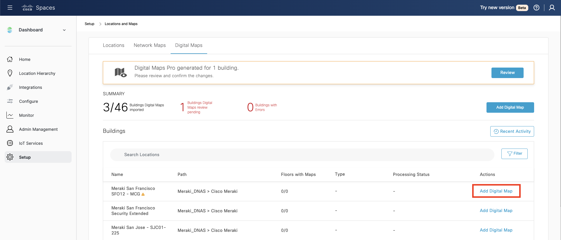 Setup - Locations and Maps - Digital Maps - Add Digital Map