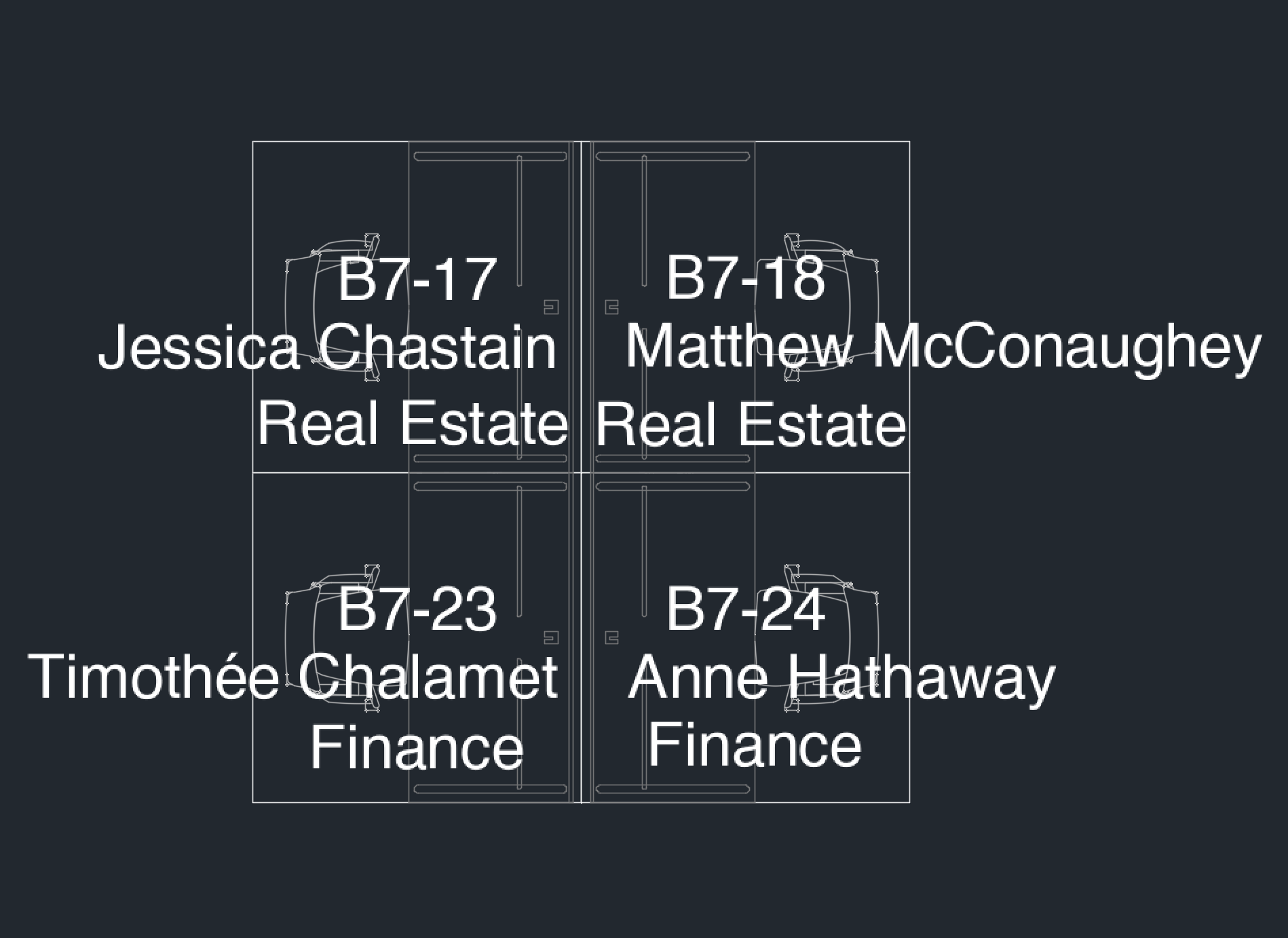 CAD File - Employee Names Visible
