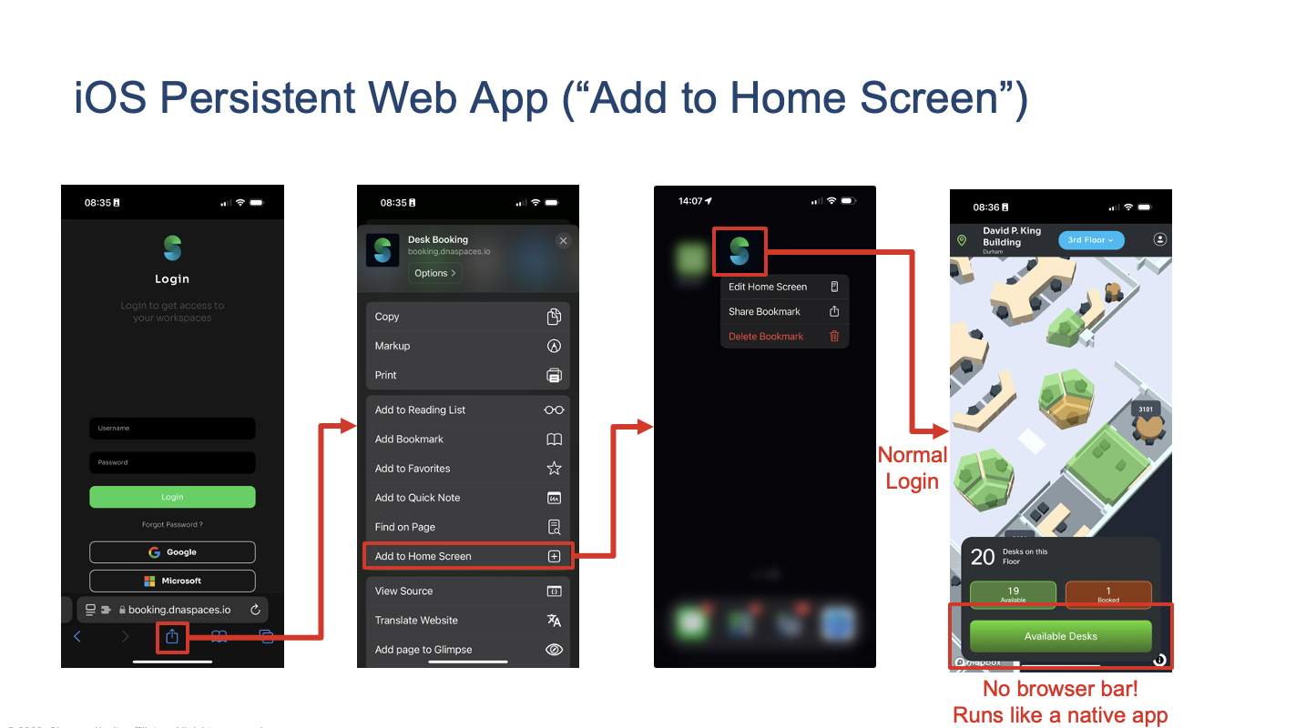 iOS Persistent Web App (PWA) - Add to Home Screen