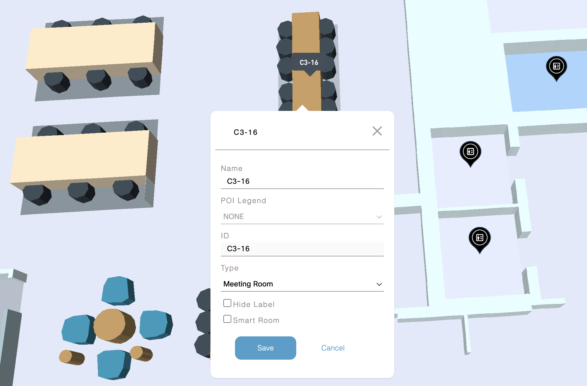 Digital Map Pro - Group of Desks Editable