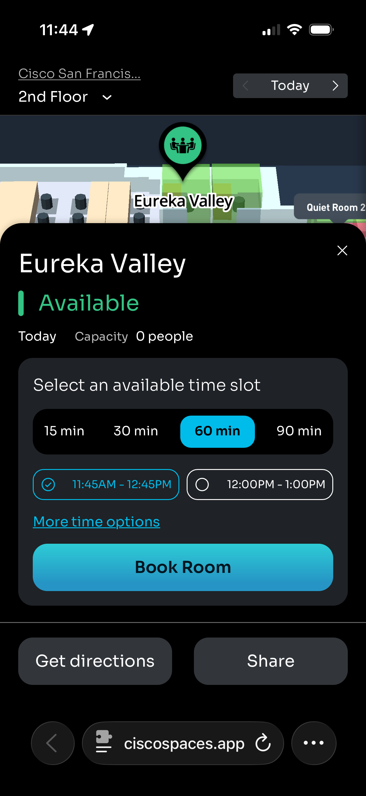 Mobile - Space Explorer Web App - Room Details