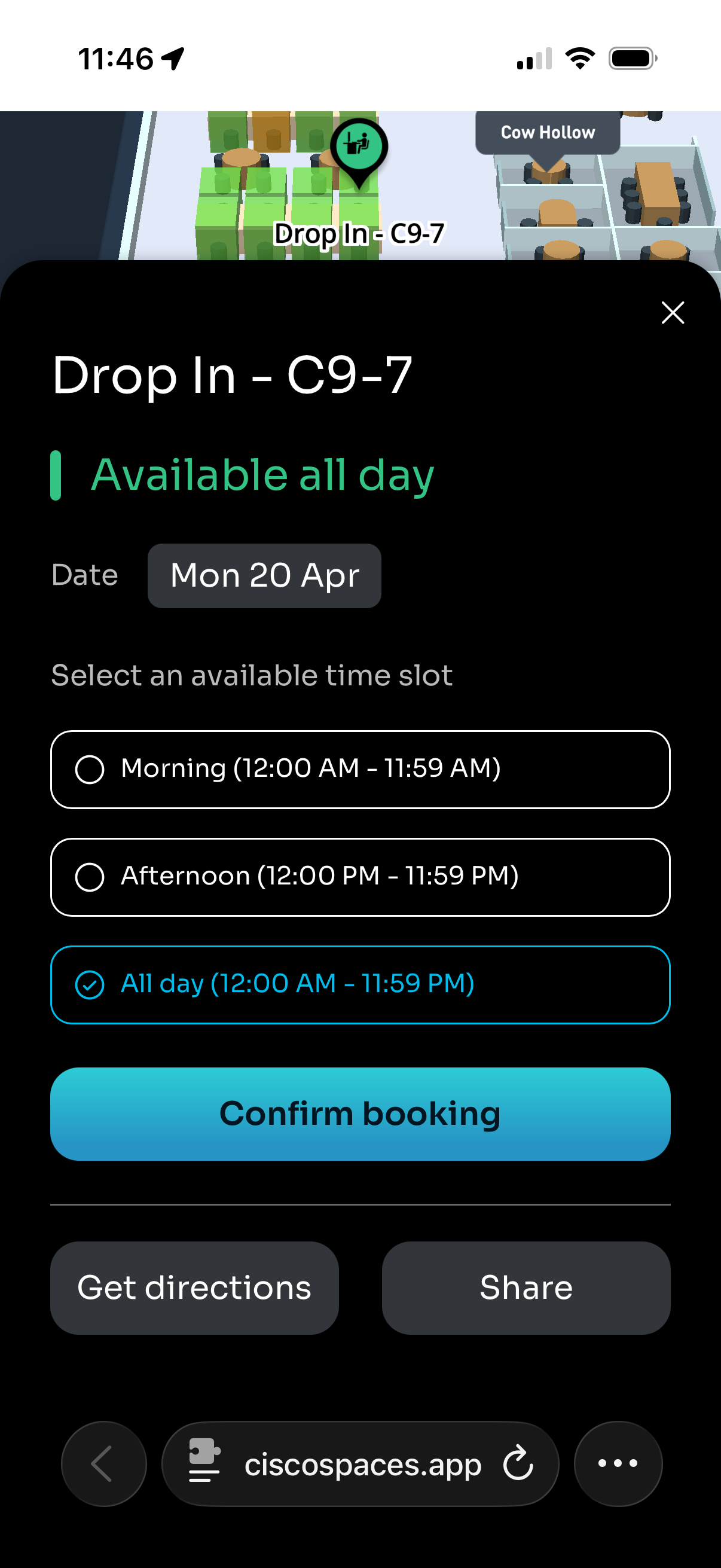 Mobile - Space Explorer Web App - Desk Booking