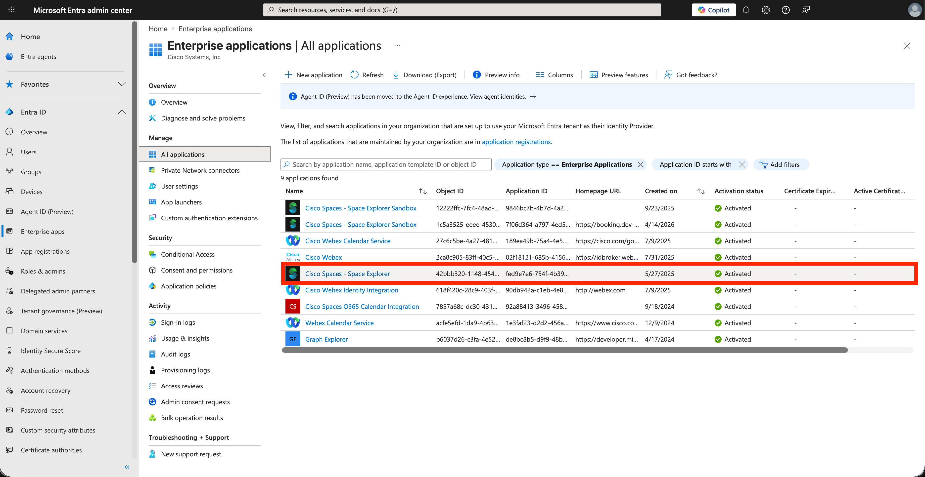 Microsoft Entra admin center - Enterprise applications