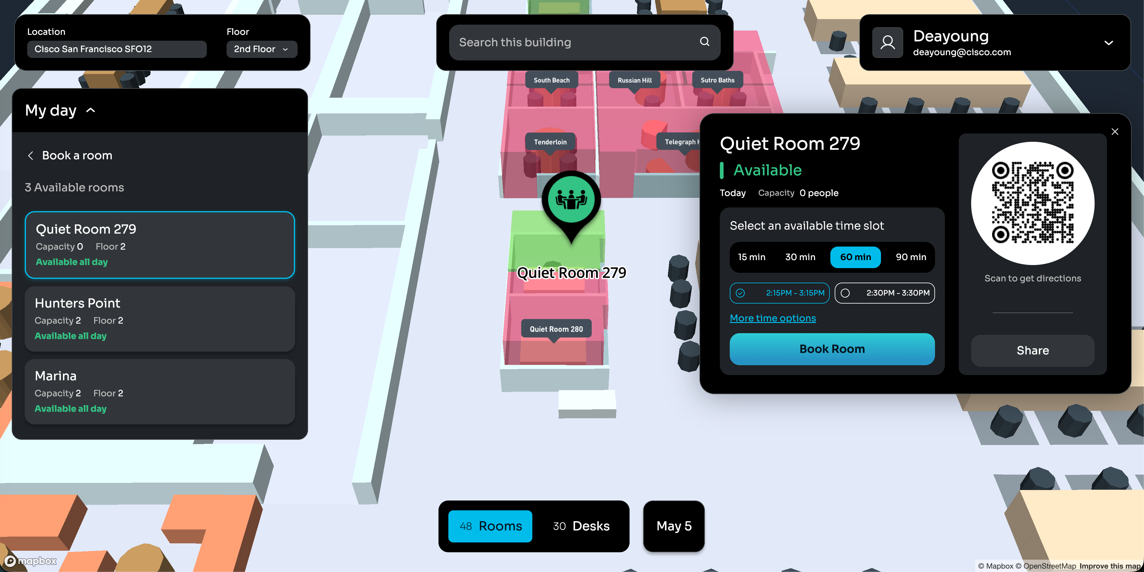 Space Explorer Web App - Room Booking