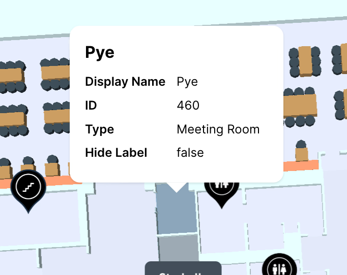 Digital Map Editor - hover state over POIs
