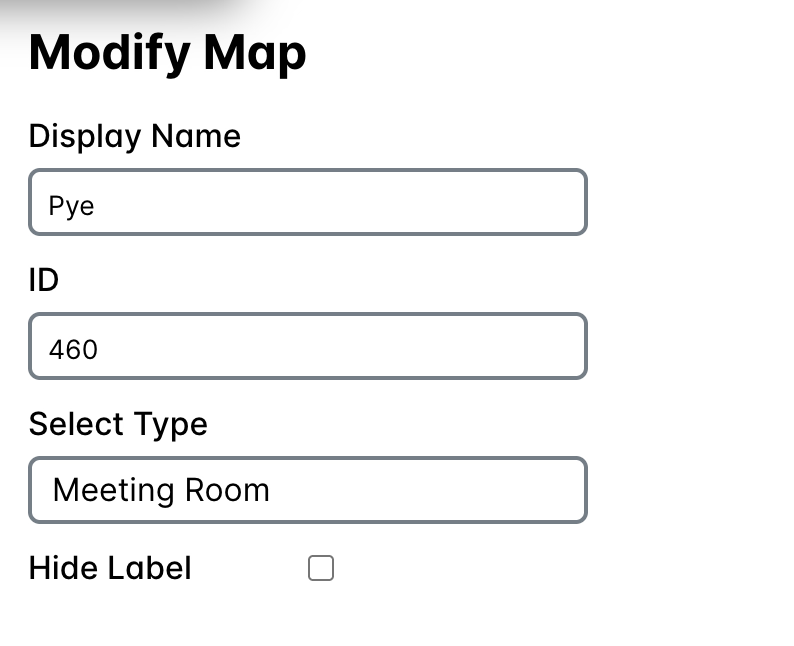 Digital Map Editor - Modify Map Popover