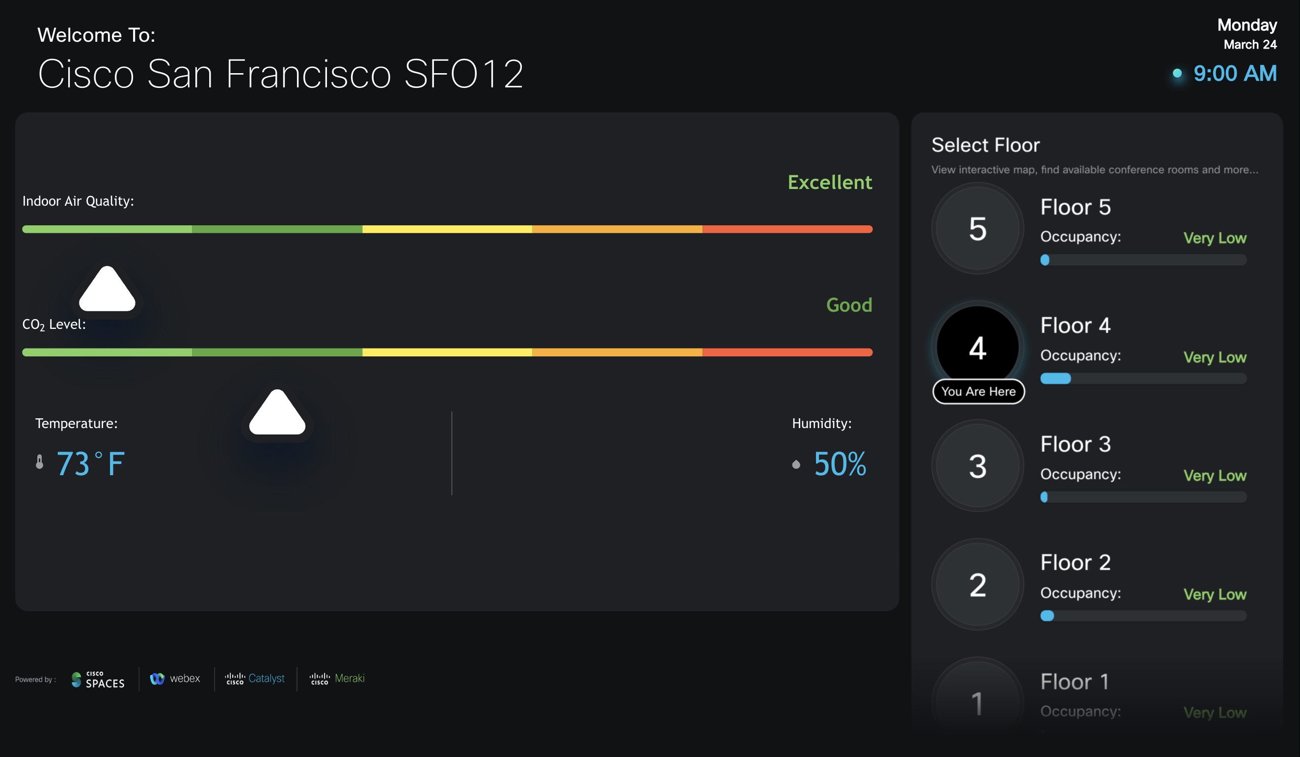 Space Explorer - Kiosk - Building View - Occupancy widget disabled