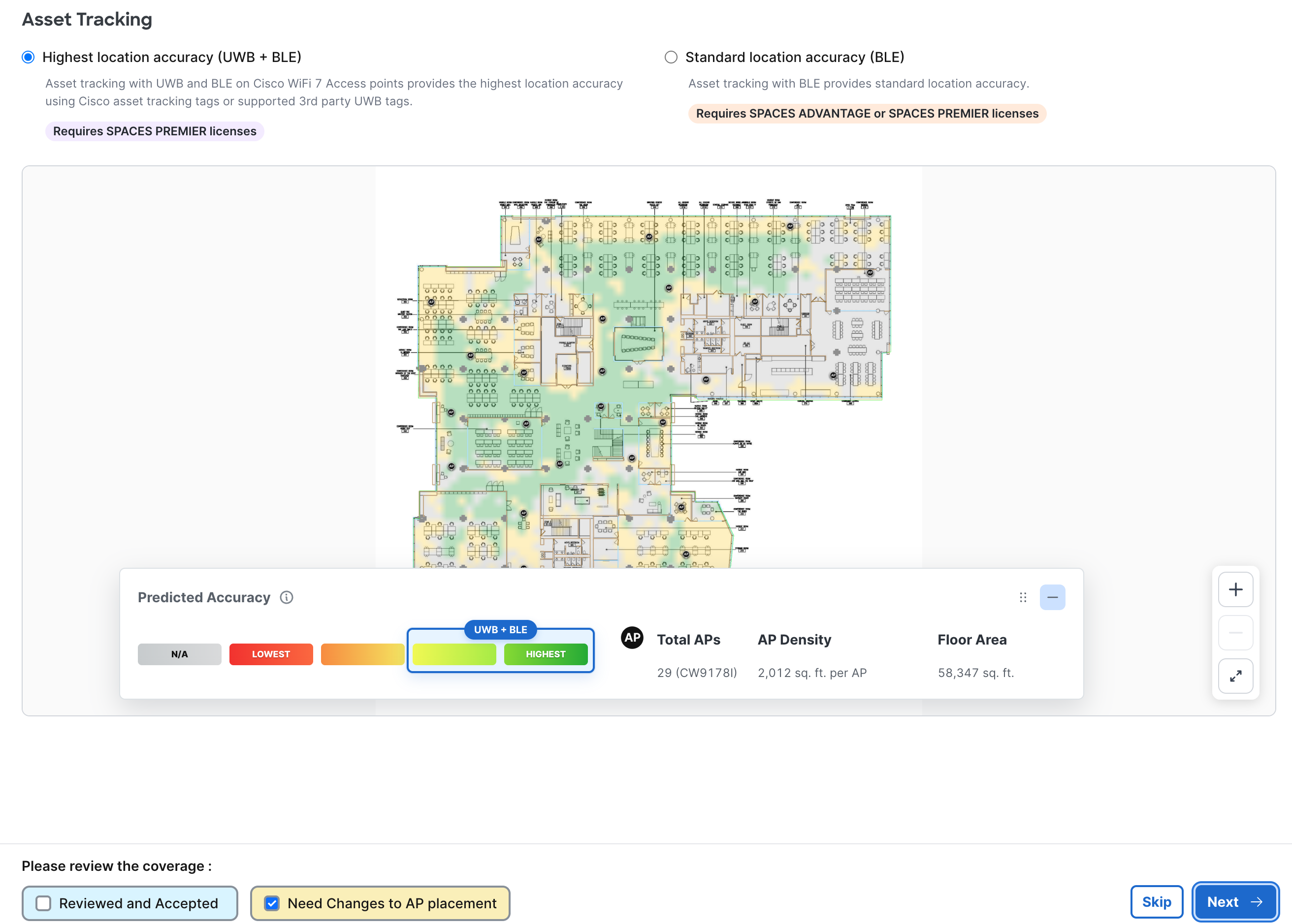 Outcome-specific readiness view for the validated floor